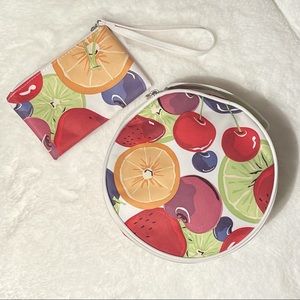 NWOT Clinique Fruit Cosmetic Bag Set